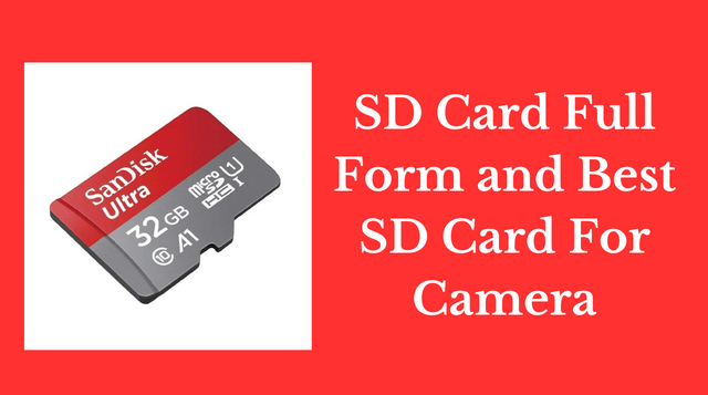 SD Card Full Form and Best SD Card For Camera